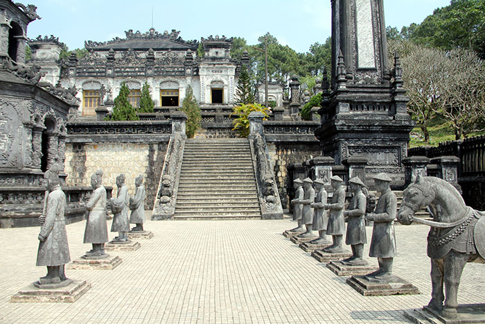 khai dinh tomb hue city main courtyard